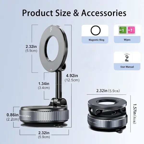 Zyvlor Foldable Magnetic Car Phone Holder